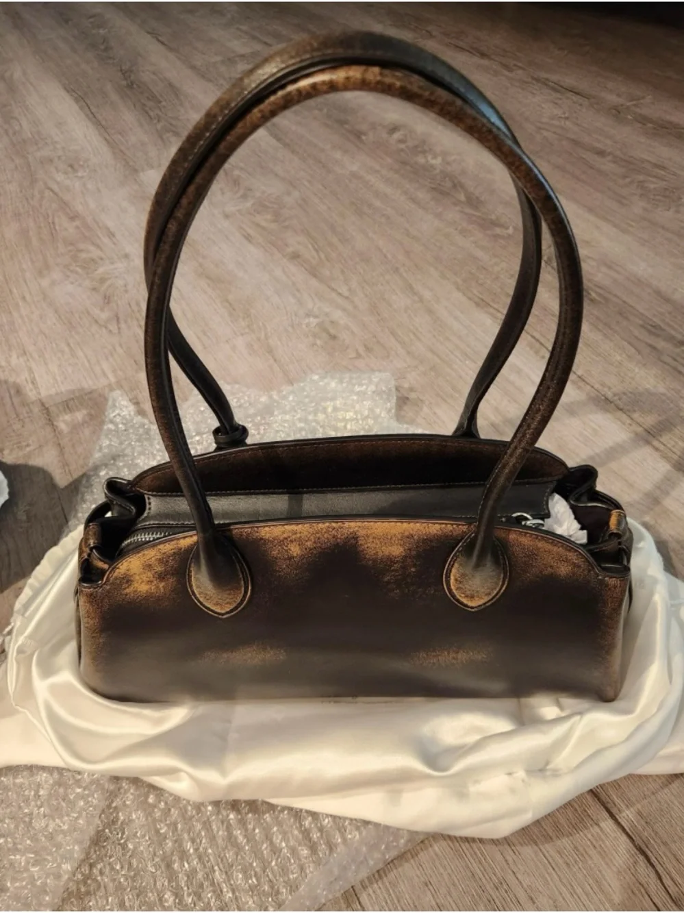 Coach Empire 34 in Loved Leather East West Shoulder Bag w Charms